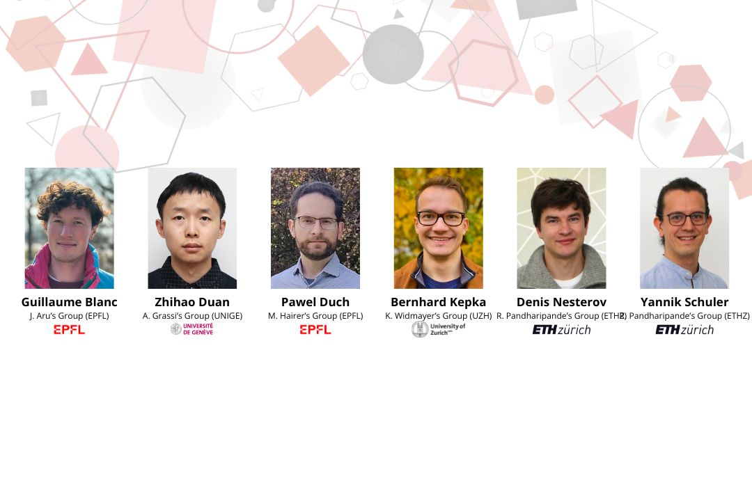 New Postdoc Members : Guillaume Blanc, Zhihao Duan, Pawel Duch, Bernhard Kepka, Denis Nesterov & Yannik Schuler