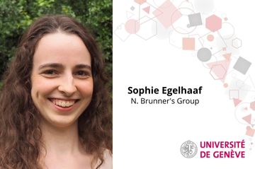 New member: Sophie Egelhaaf (UNIGE, N. Brunner's Group)