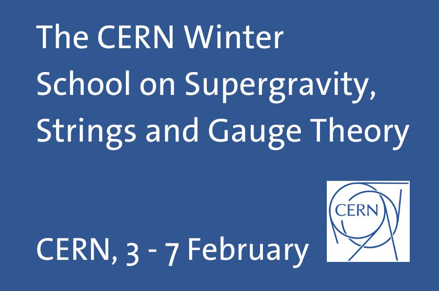 CERN Winter School on Supergravity, Strings and Gauge Theory (CERN, 3-7 Feb)