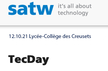 We will be at TecDay in Sion