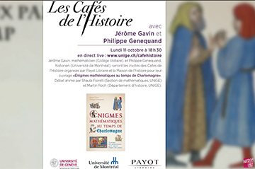 Video of the discussion on the book “Enigmes Mathématiques au temps de Charlemagne” now online