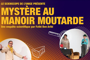 Scienscope’s theatre play, Mystery at the Mustard Mansion on stage at CERN